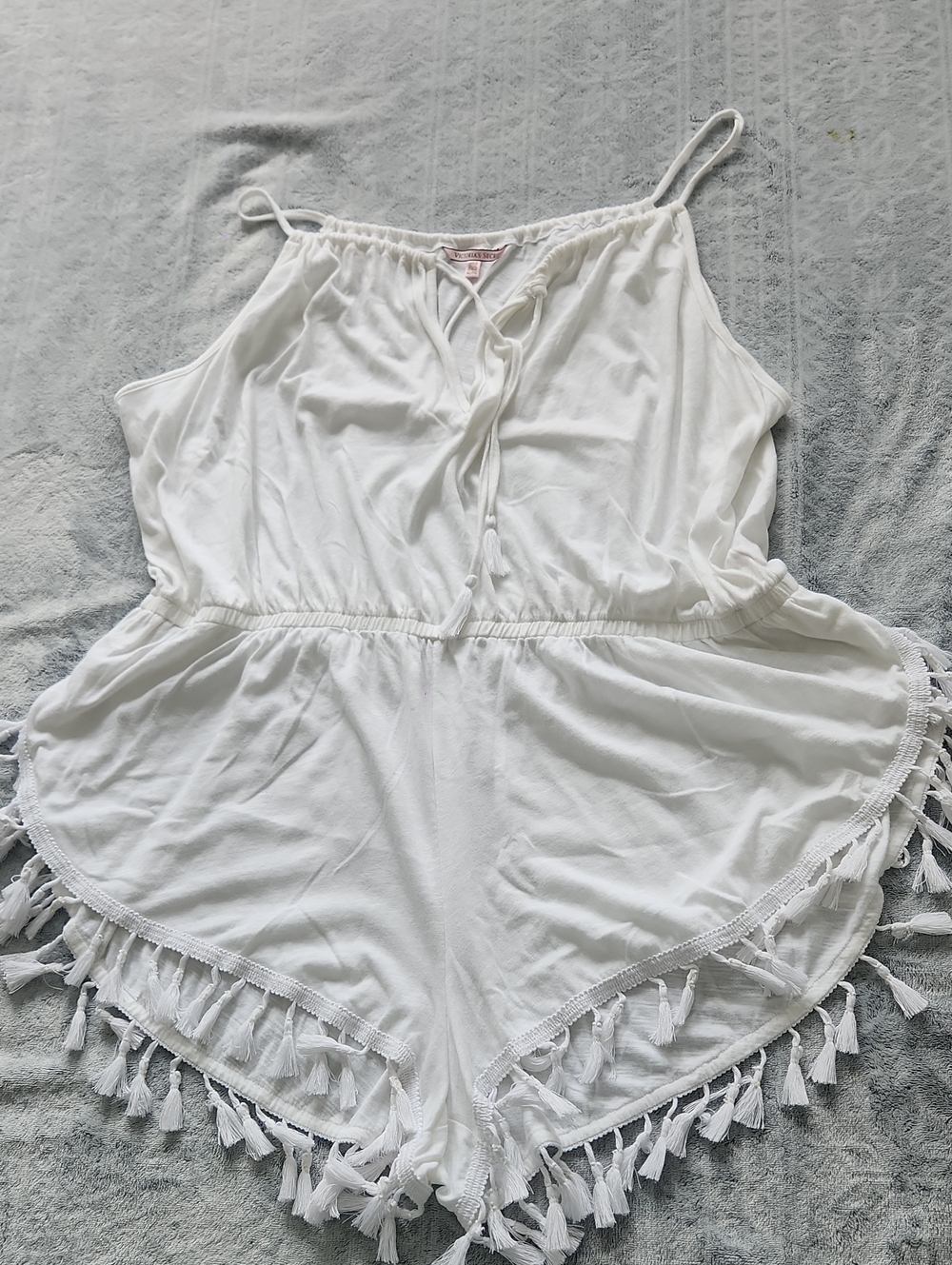 Victoria's Secret White Cross-Front Romper